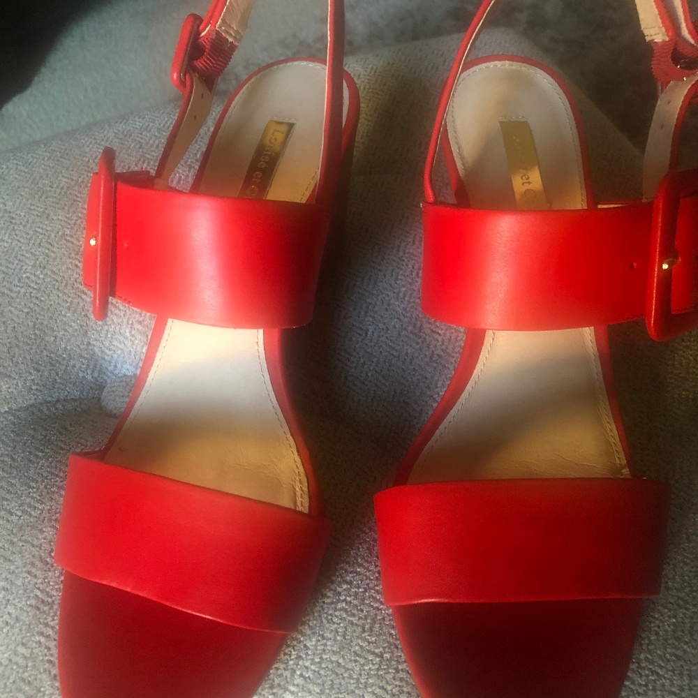 Red wedge heel